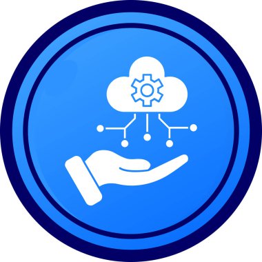 Bulut simgesinin vektör illüstrasyonu