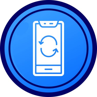 Mobil modern simgenin vektör illüstrasyonu