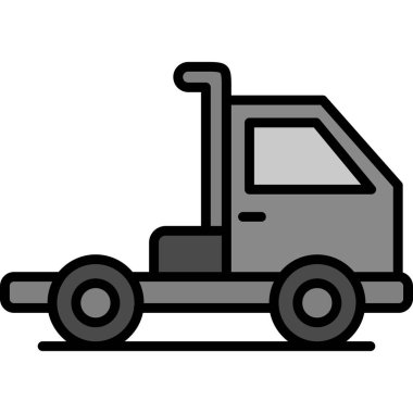 Kamyon ikonu. Web için kamyon vektör simgelerinin basit illüstrasyonu