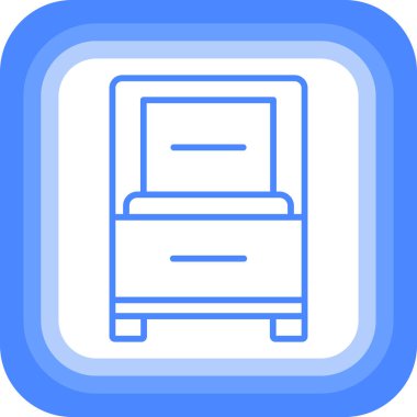 Mobilya Web simgesi basit illüstrasyon