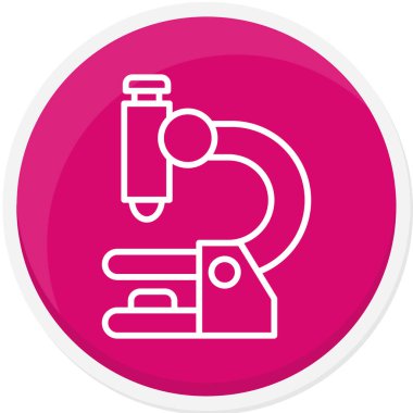 Mikroskop. Web simgesi basit illüstrasyon