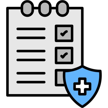 Tıbbi Sigorta vektör simgesi