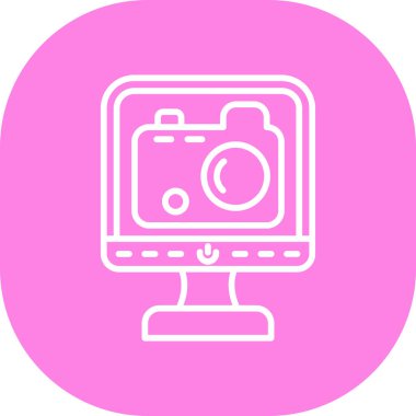 fotoğraf makinesi simgesi, vektör illüstrasyonu