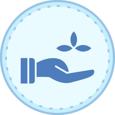 Bir bitki simgesinin vektör illüstrasyonu