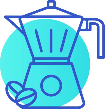 kahve makinesi ikon vektör illüstrasyonu