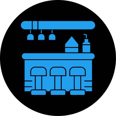 Bir bina simgesinin vektör illüstrasyonu