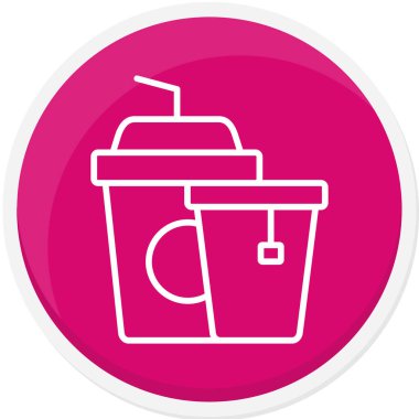 Tek izole çay ikonunun vektör illüstrasyonu