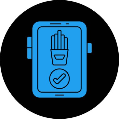 Dokunmatik ekran simgesinin vektör illüstrasyonu