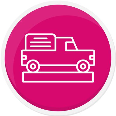 Araba simgesinin vektör illüstrasyonu