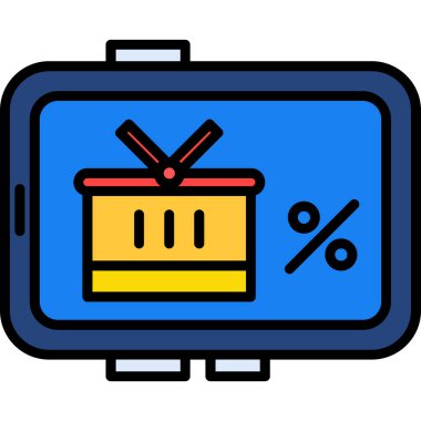 indirimli satış simgesi, basit vektör tasarımı