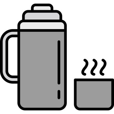 Kahve. Web simgesi basit tasarım