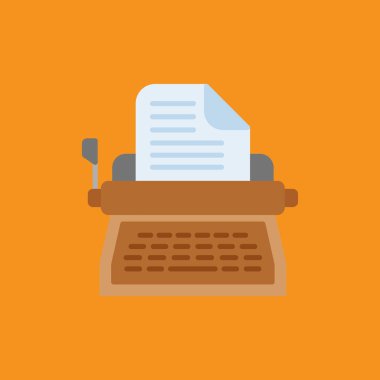 Daktilo kutsal kişilerin resmi, düz stil