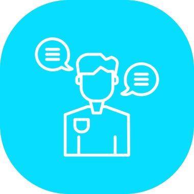 Kabarcığı olan bir adamın vektör çizimi