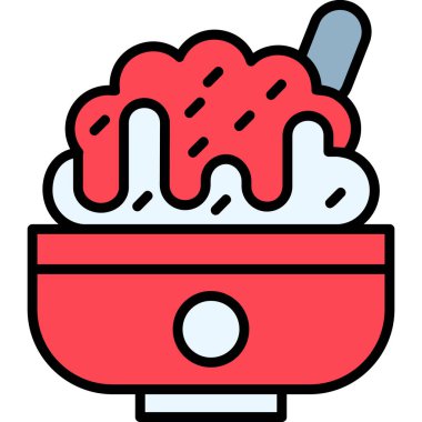 Yemek. Web simgesi basit illüstrasyon