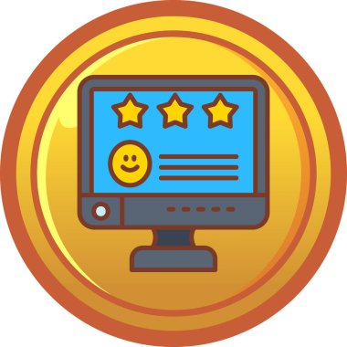 Müşteri derecelendirme vektörü simgesi