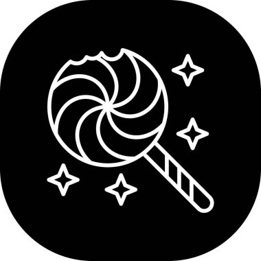 Şeker ikonu, basit illüstrasyon