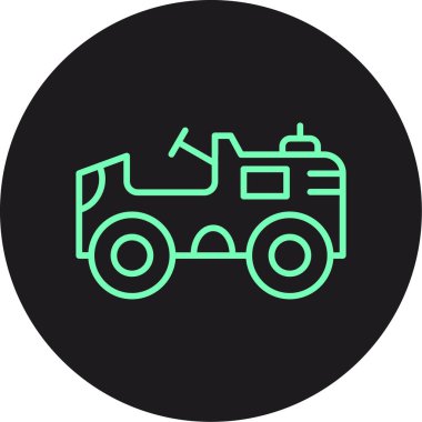 güzel itfaiye aracı çizgisi vektör simgesi