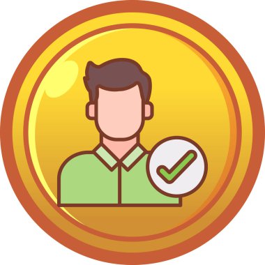 Rozet vektör simgesi modern basit vektör illüstrasyonu