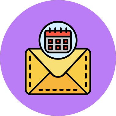 e-posta zarfı renk ana hatları vektörü