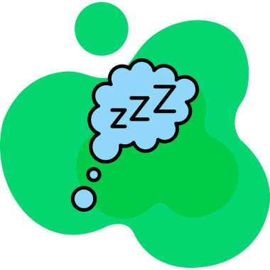 düşünce kabarcığı çizgi filmi uykusu