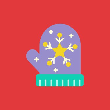 Noel ağacı simgesi, düz tasarım