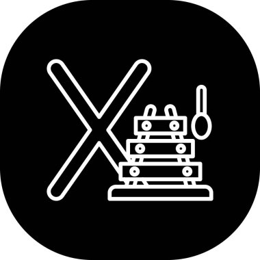 Izgara ikonu vektör illüstrasyonu