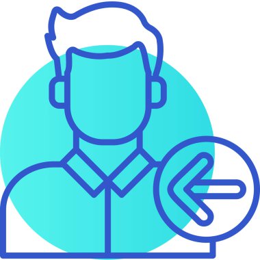 filtrelenmiş dış hat biçiminde avatar erkek simgesi