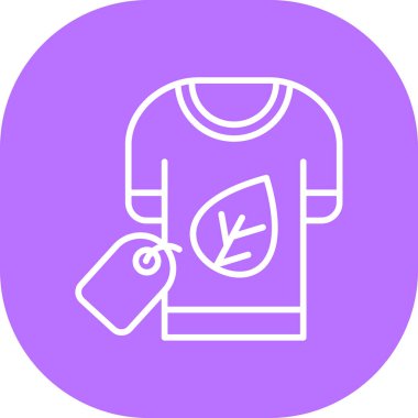 Mavi ve beyaz t-shirt simgesinin vektör illüstrasyonu