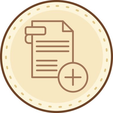 Belge simgesinin vektör illüstrasyonu