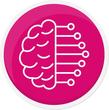 Beyin. Web simgesi basit illüstrasyon