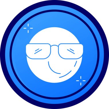 Mutlu Gülümseme Simgesi Vektör İllüstrasyonu