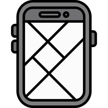 Akıllı telefon simgesi. Web için akıllı telefon vektör simgelerinin basit çizimi