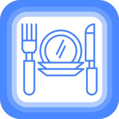 Akşam yemeği ikonu - ana hatlarıyla