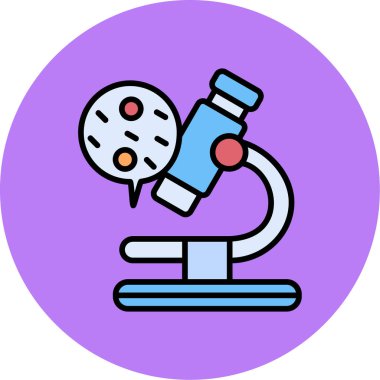 Bilim ve teknoloji renkli vektör simgesi.