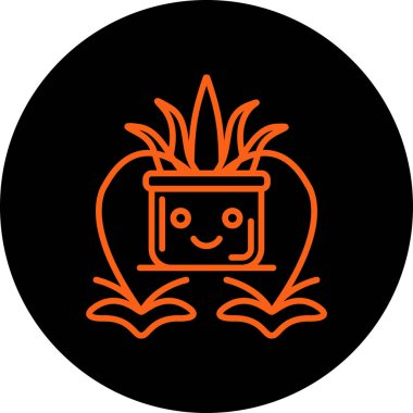 Kaktüs simgesinin vektör illüstrasyonu