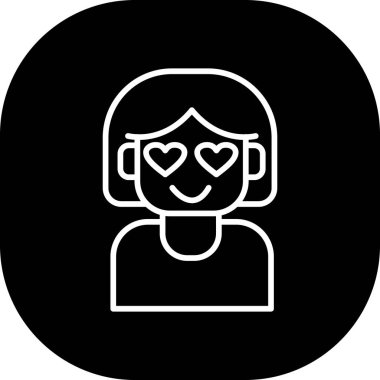 Kızım. Web simgesi basit tasarım