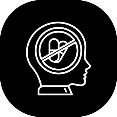 Beyin. Web simgesi basit tasarım