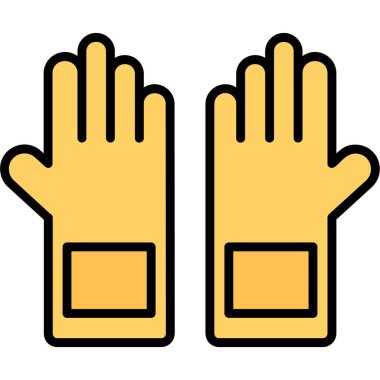 Eldiven. Web simgesi basit illüstrasyon