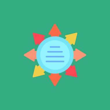 güneş simgesi. Düz tasarım