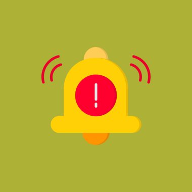 Alarm çan simgesi düz biçimli