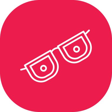 Gözlük simgesi, vektör çizimi