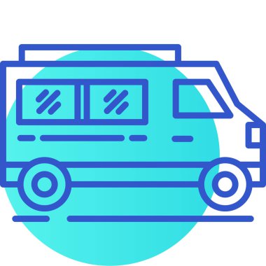 Bir araba simgesinin vektör illüstrasyonu