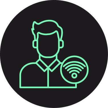 Wi-Fi simgesinin vektör illüstrasyonu