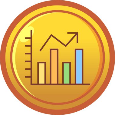 business graph vektör simgesi modern illüstrasyon