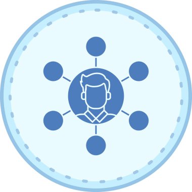 Bir adamın ikonunun vektör illüstrasyonu