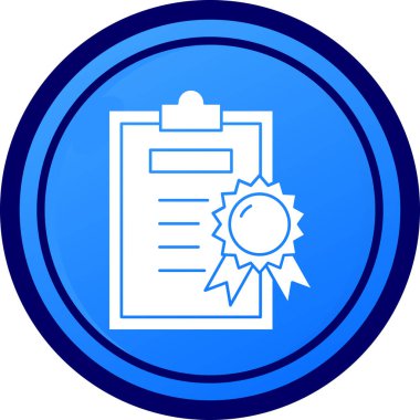 Sertifika. Web simgesi basit illüstrasyon