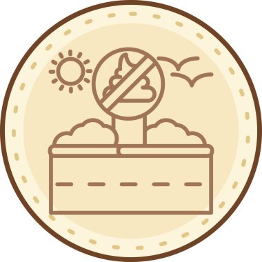 Rozet simgesi, modern tasarım illüstrasyon tasarımı