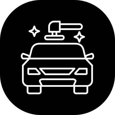 Araba servisi. Basit illüstrasyon