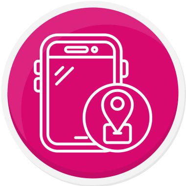 Cep telefonu. Web simgesi basit illüstrasyon