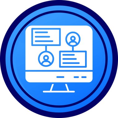 bilgisayar ekran simge vektör çizim